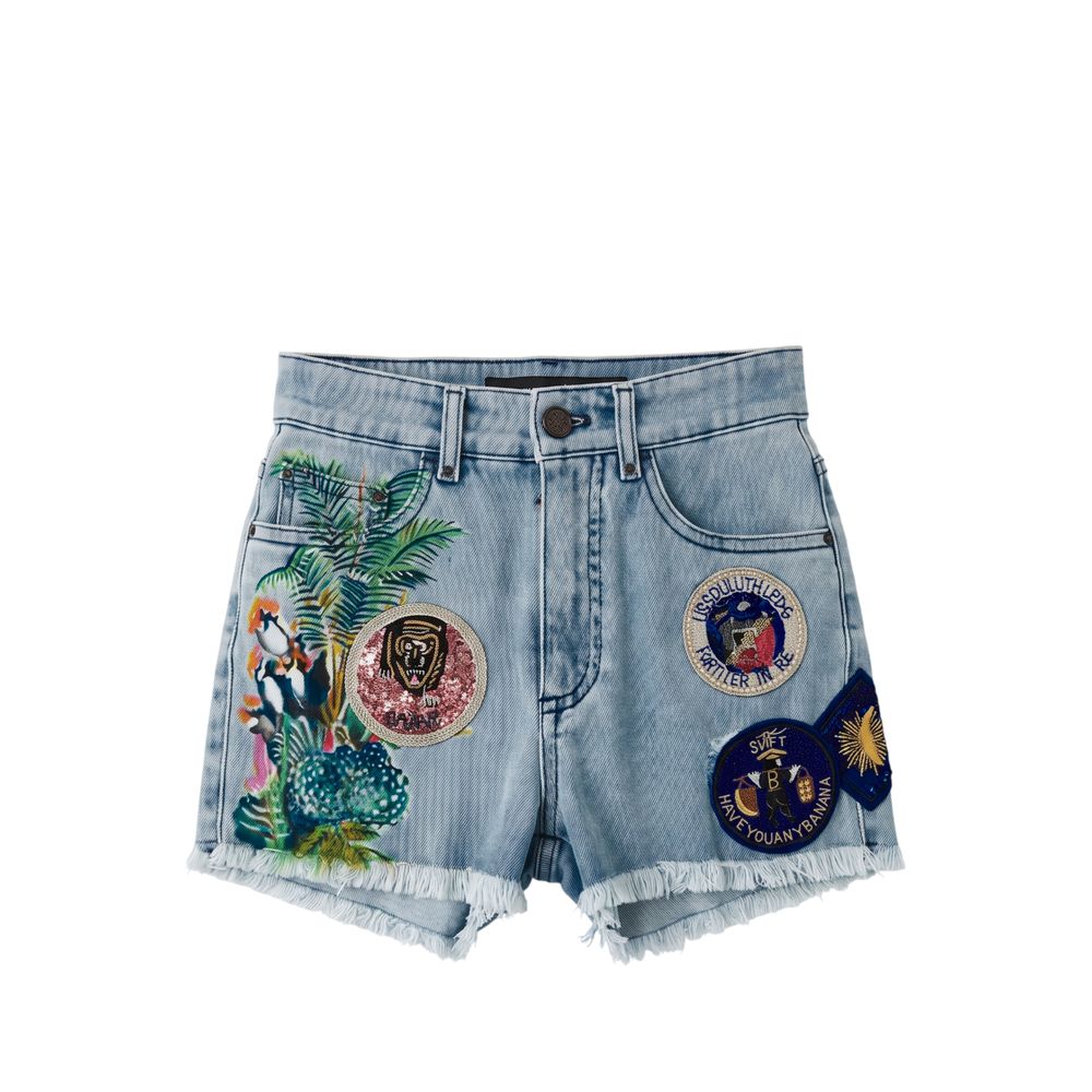 Mr&Mrs Italy Blue Cotton Women's Women's Short