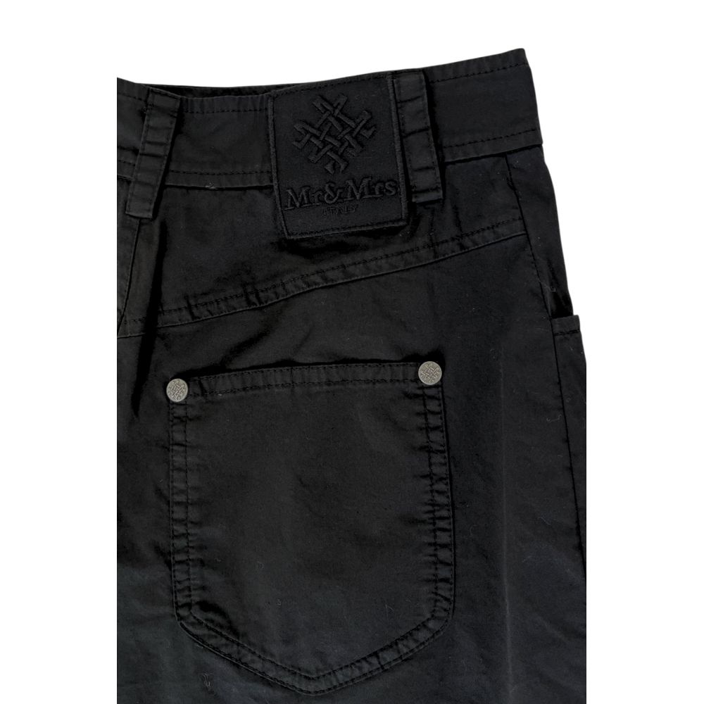 Mr&Mrs Italy Black Cotton Women Women's Shorts