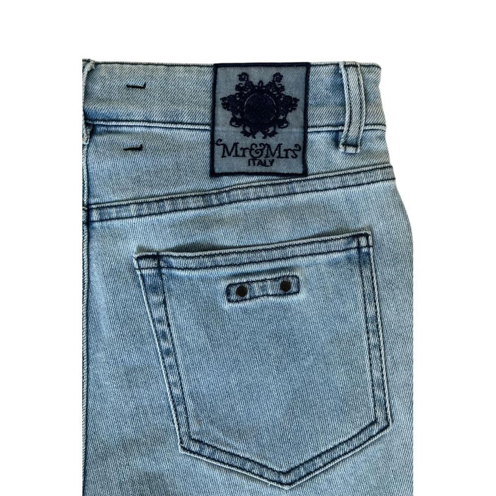 Mr&Mrs Italy Blue Cotton Women's Women's Short