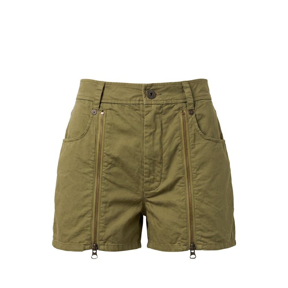 Mr&Mrs Italy Green Cotton Women Women's Shorts