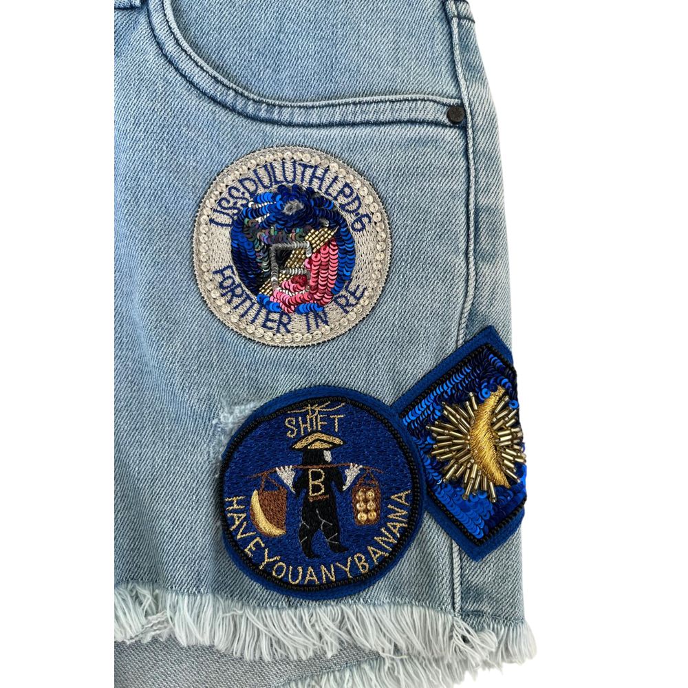 Mr&Mrs Italy Blue Cotton Women's Women's Short