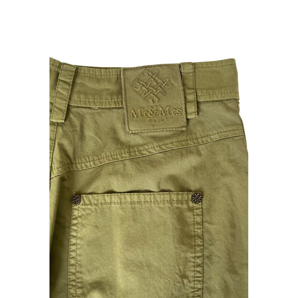Mr&Mrs Italy Green Cotton Women Women's Shorts