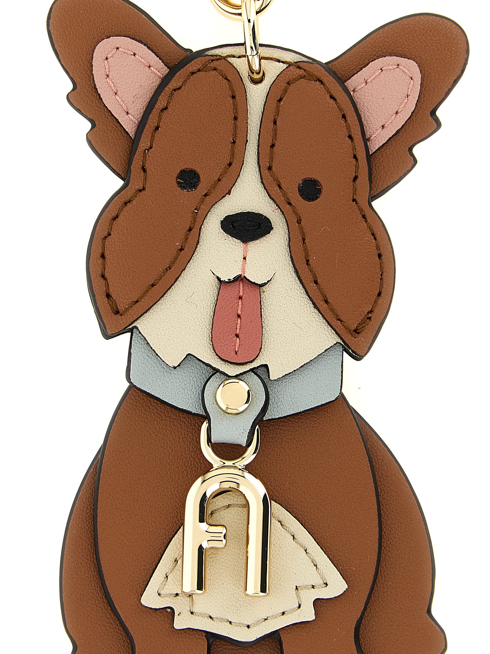 Furla Brown Leather Women's Keychain