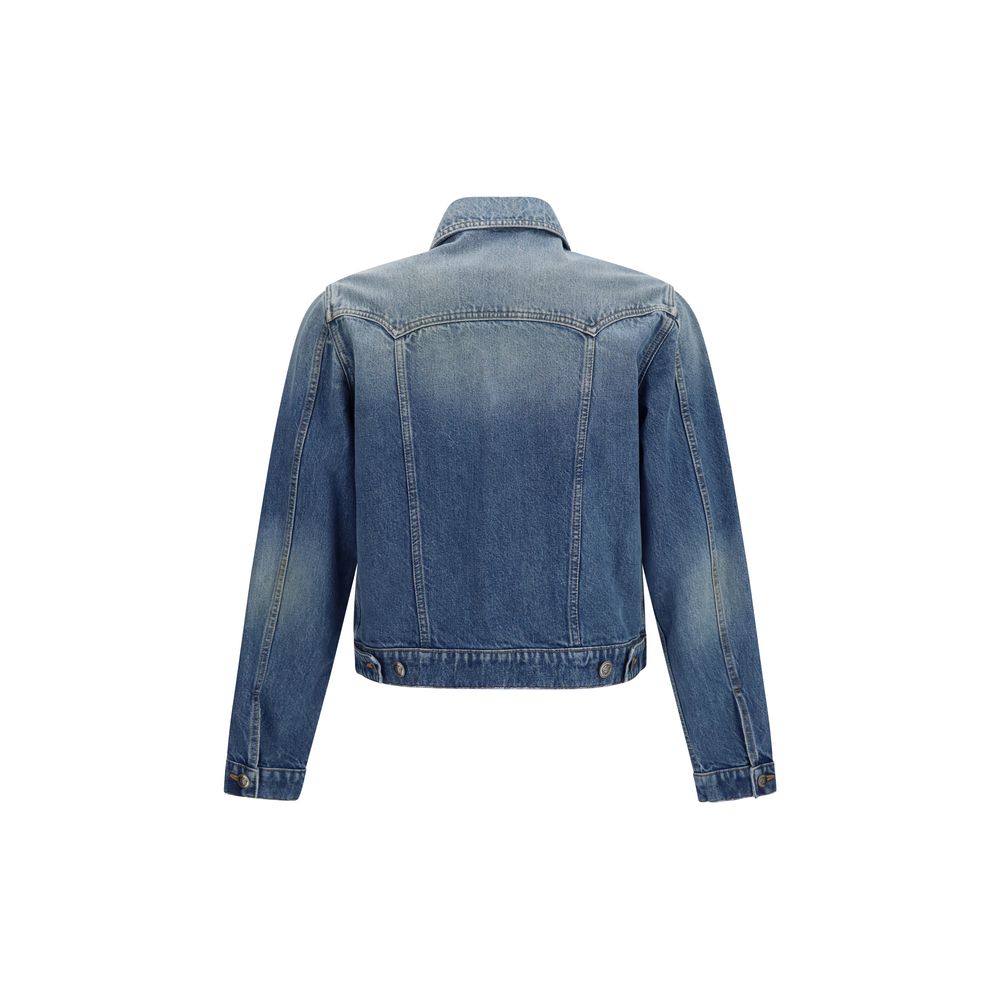 Versace Blue Cotton Denim Men's Jacket