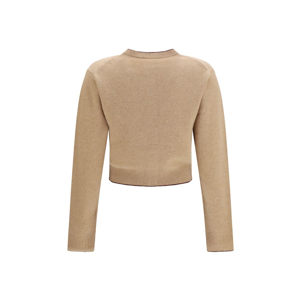 Chloé Beige Wool Oves Aries Women's Cardigan
