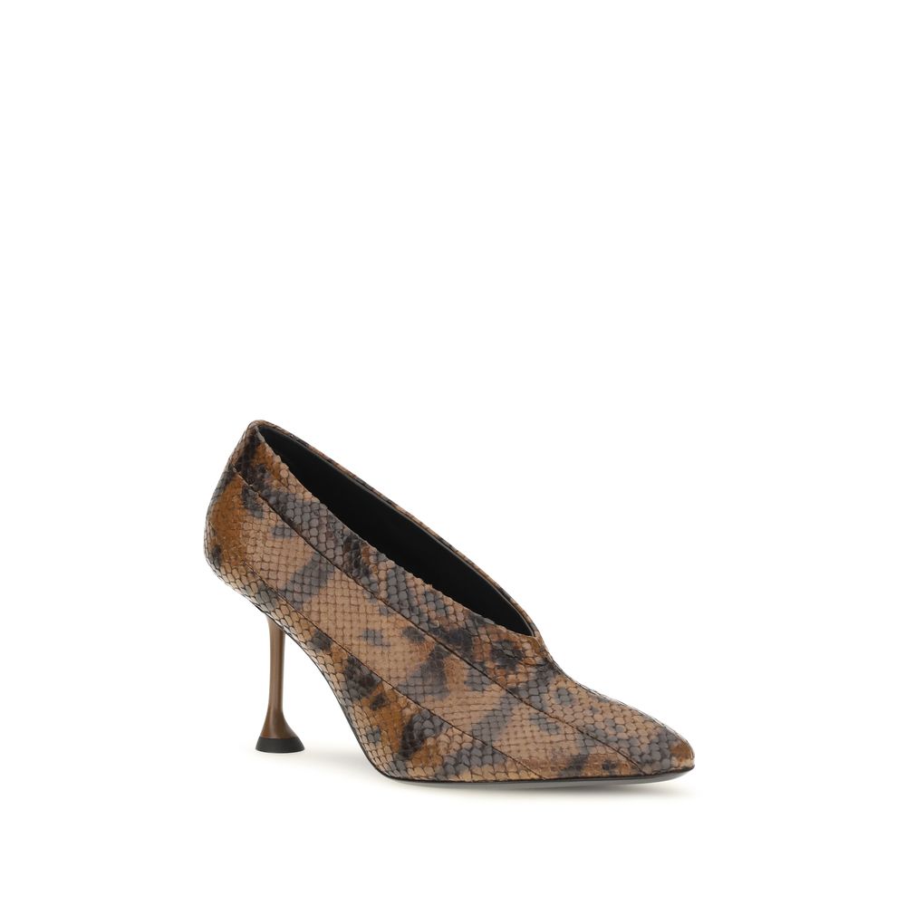 Proenza Schouler Brown Calf Leather Bos Taurus High Heel Women's Pumps