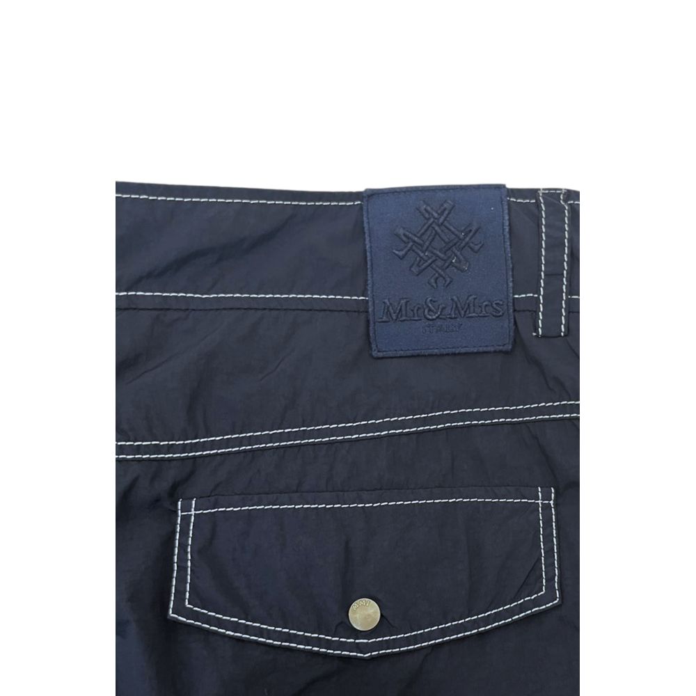 Mr&Mrs Italy Blue Polyamide Men Men's Pants