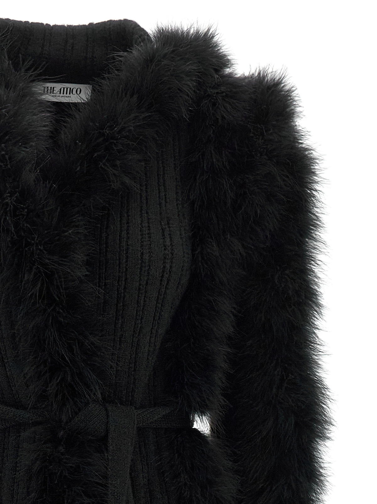 The Attico Black Wool Women's Coat