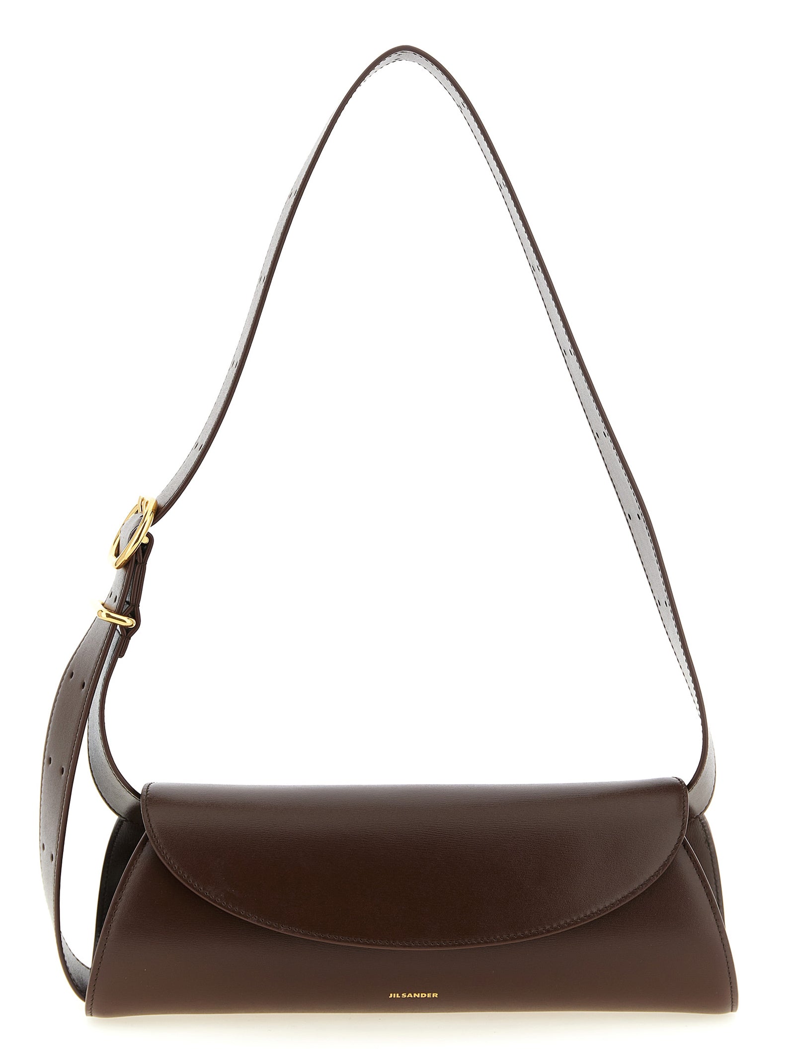 Jil Sander Brown Calfskin Shoulder Women's Bag