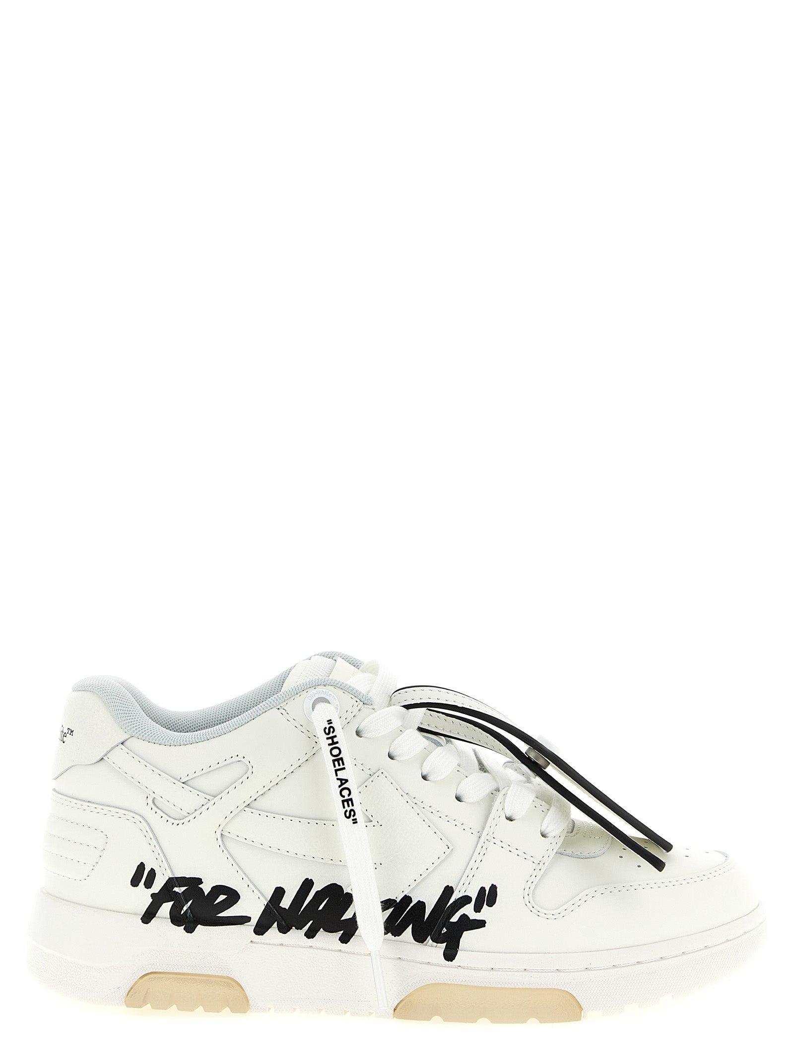 Off-White Bicolor Calfskin Athletic Women's Sneakers