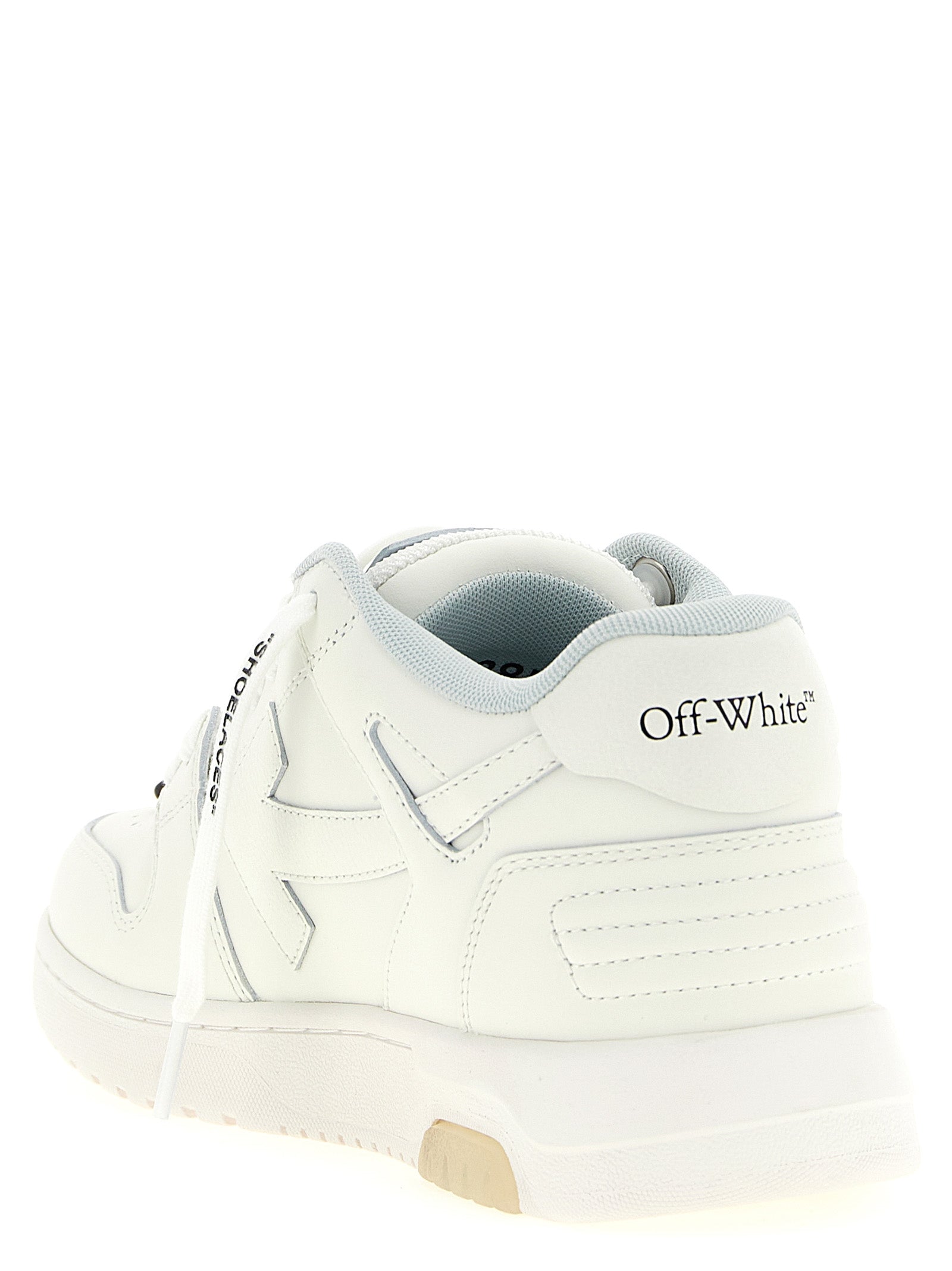 Off-White Bicolor Calfskin Athletic Women's Sneakers