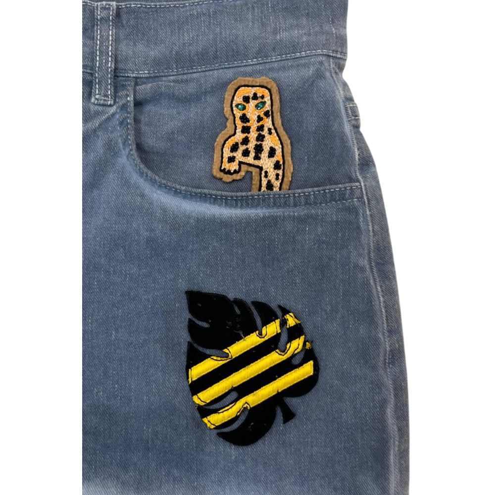 Mr&Mrs Italy Blue Cotton Women Women's Shorts