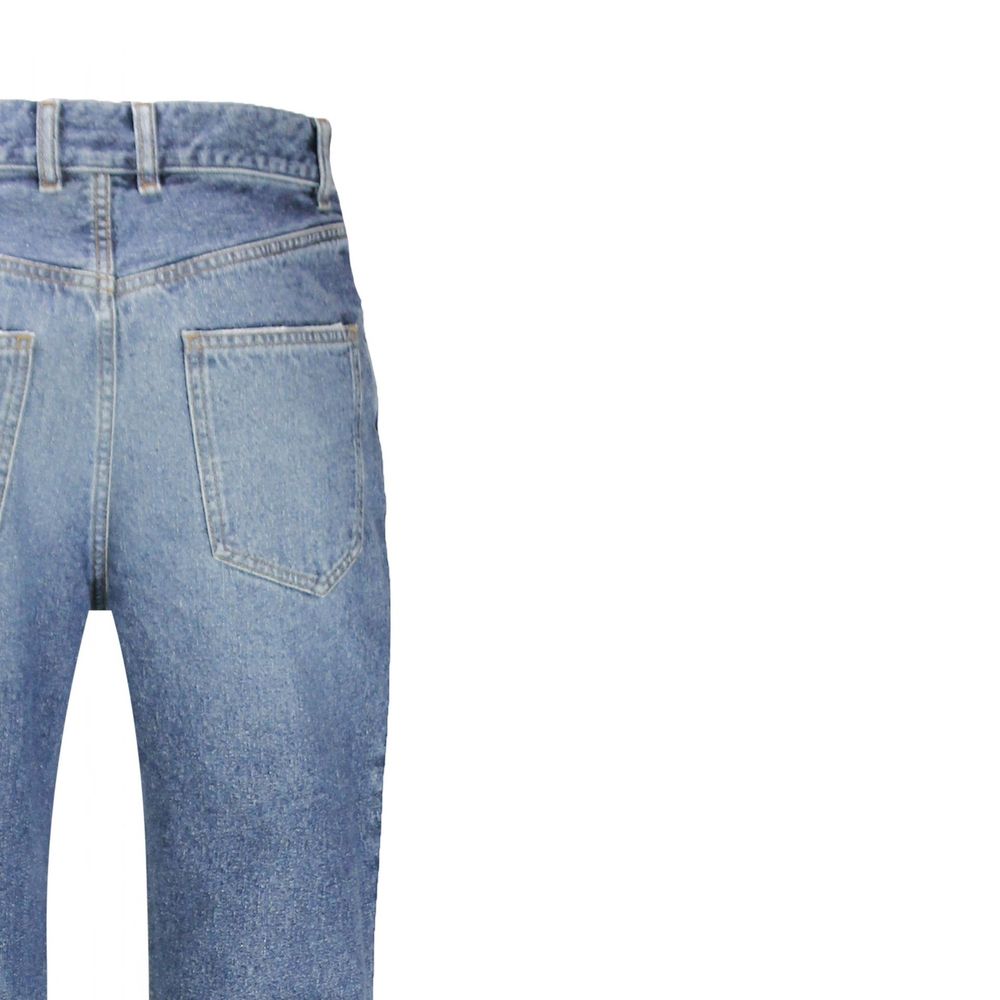 Chloé Blue Cotton Flared Women's Jeans