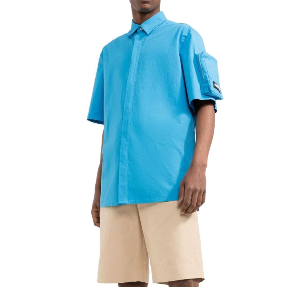 Ambush Blue Cotton Shortsleeve Men's Shirt