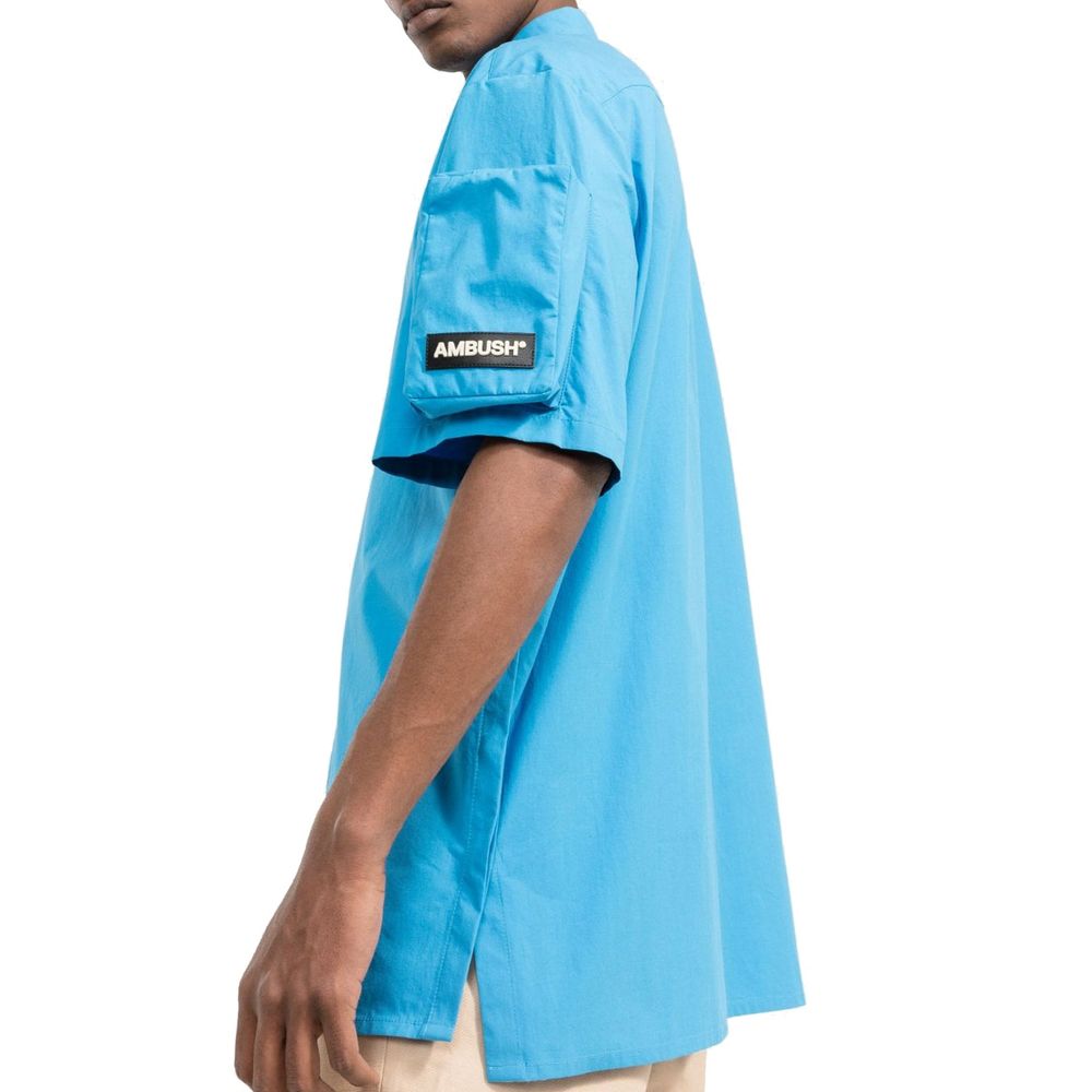 Ambush Blue Cotton Shortsleeve Men's Shirt