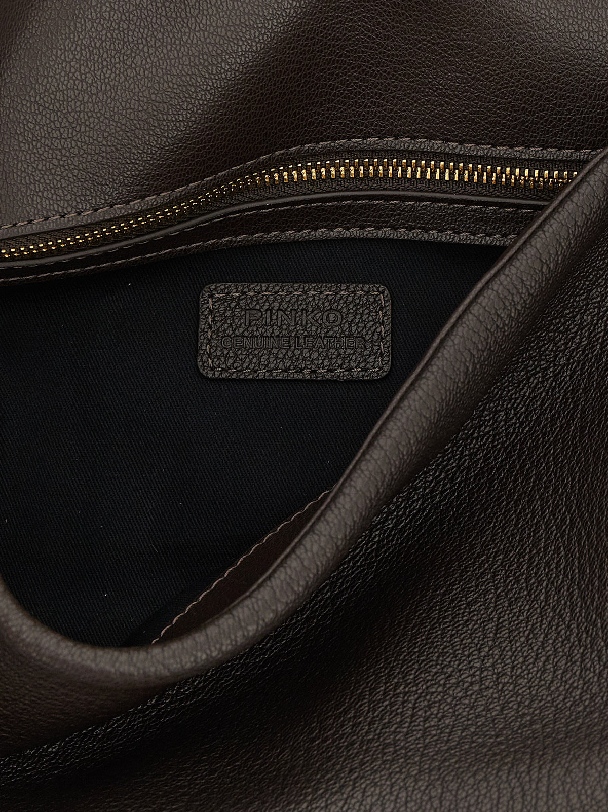 PINKO Brown Lamb Leather Shoulder Women's Bag