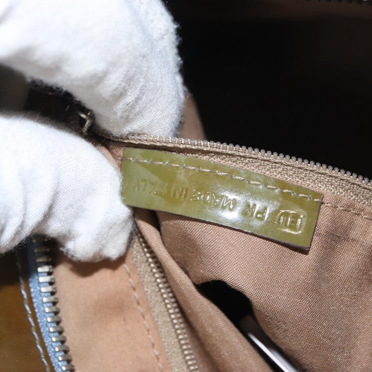 Cartier Marcello Patent Leather Khaki Patent_Leather Handbag (Pre-Owned)