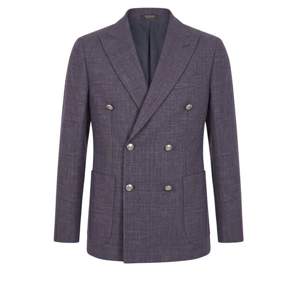 Peserico Blue Wool Men's Men's Jacket