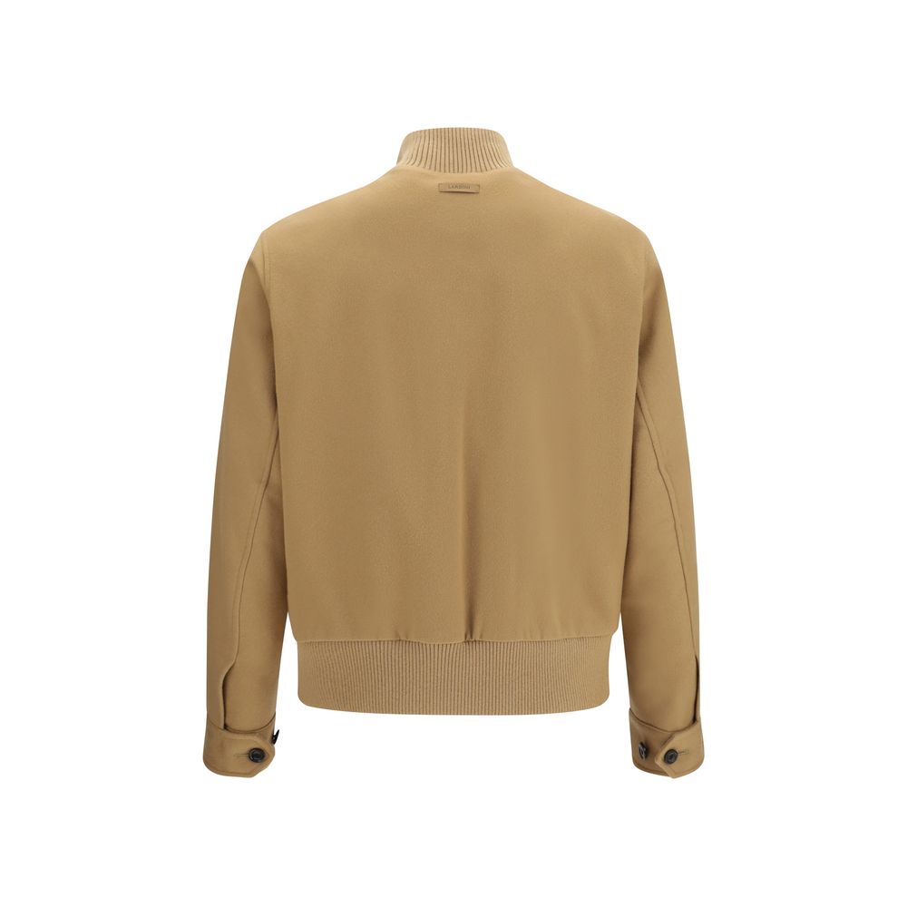 Lardini Beige Wool Oves Aries Full-Length Men's Jacket