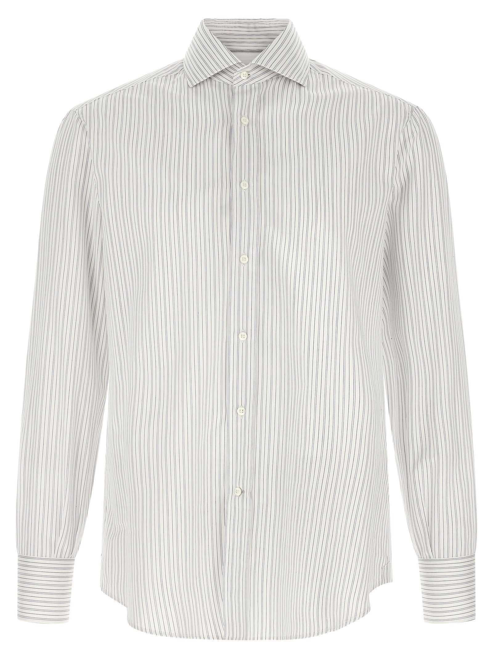 Brunello Cucinelli Blue Cotton Men's Blouse