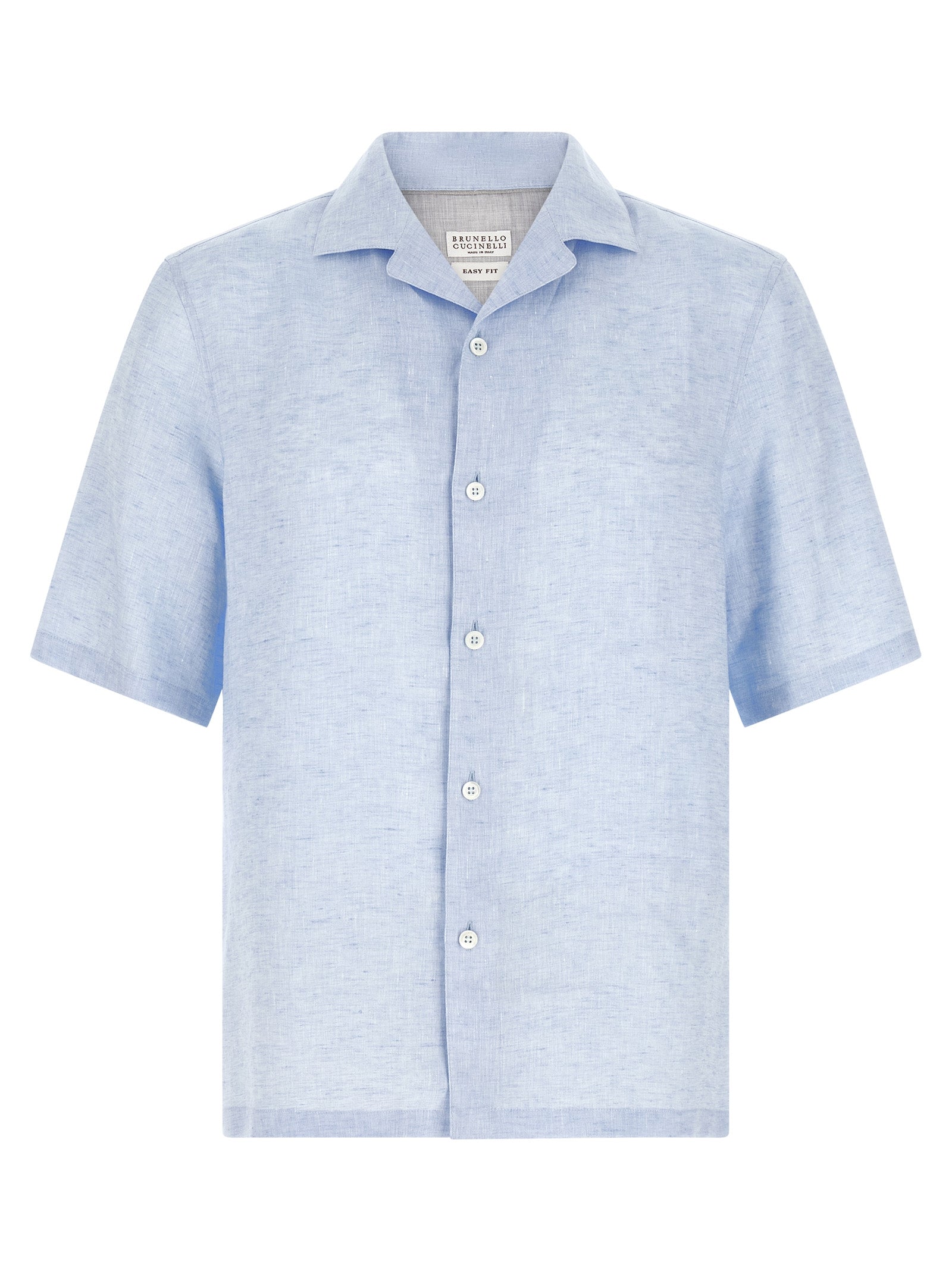 Brunello Cucinelli Blue Linen Men's Blouse