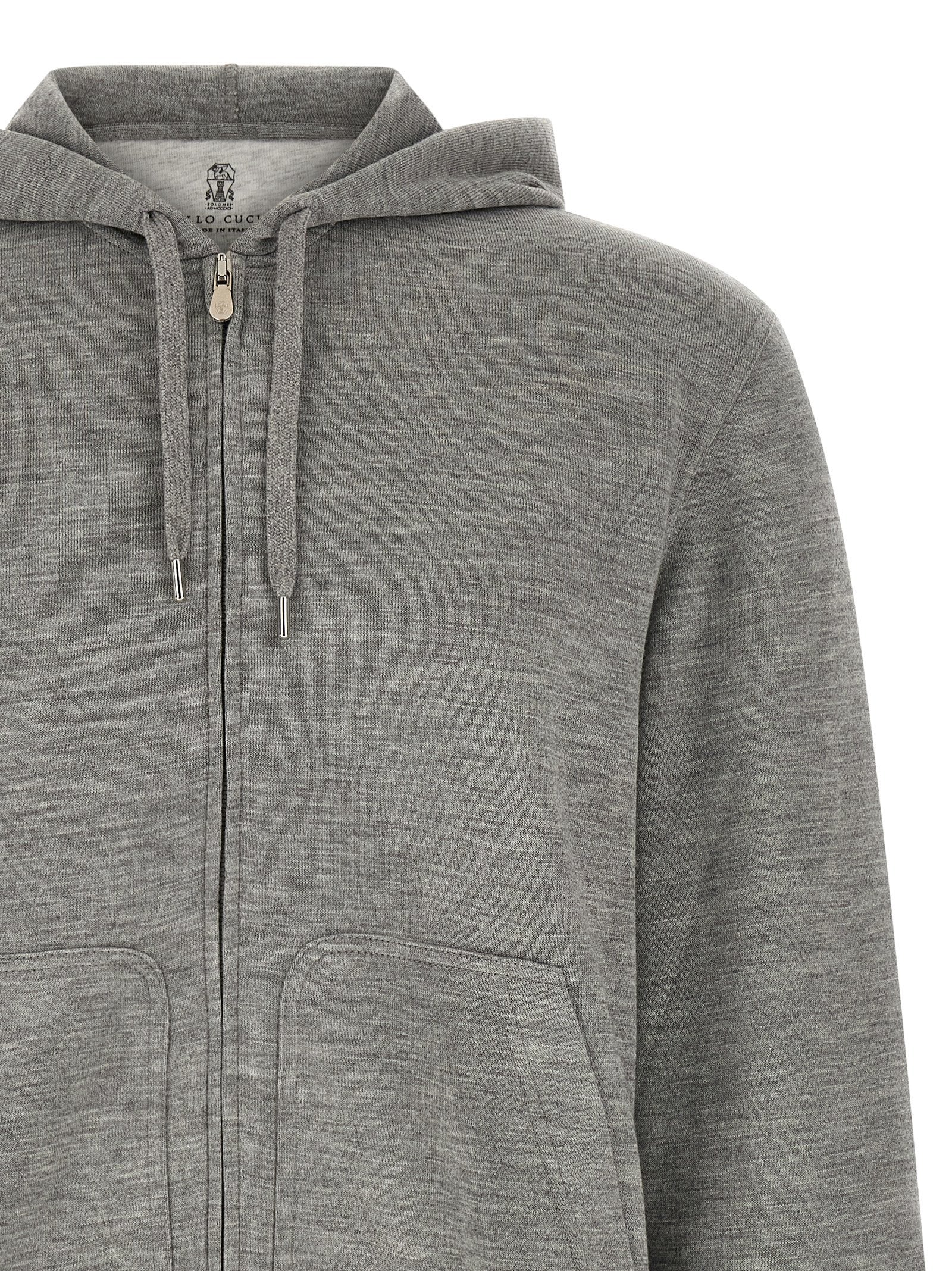 Brunello Cucinelli Gray Cashmere Men's Sweatshirt