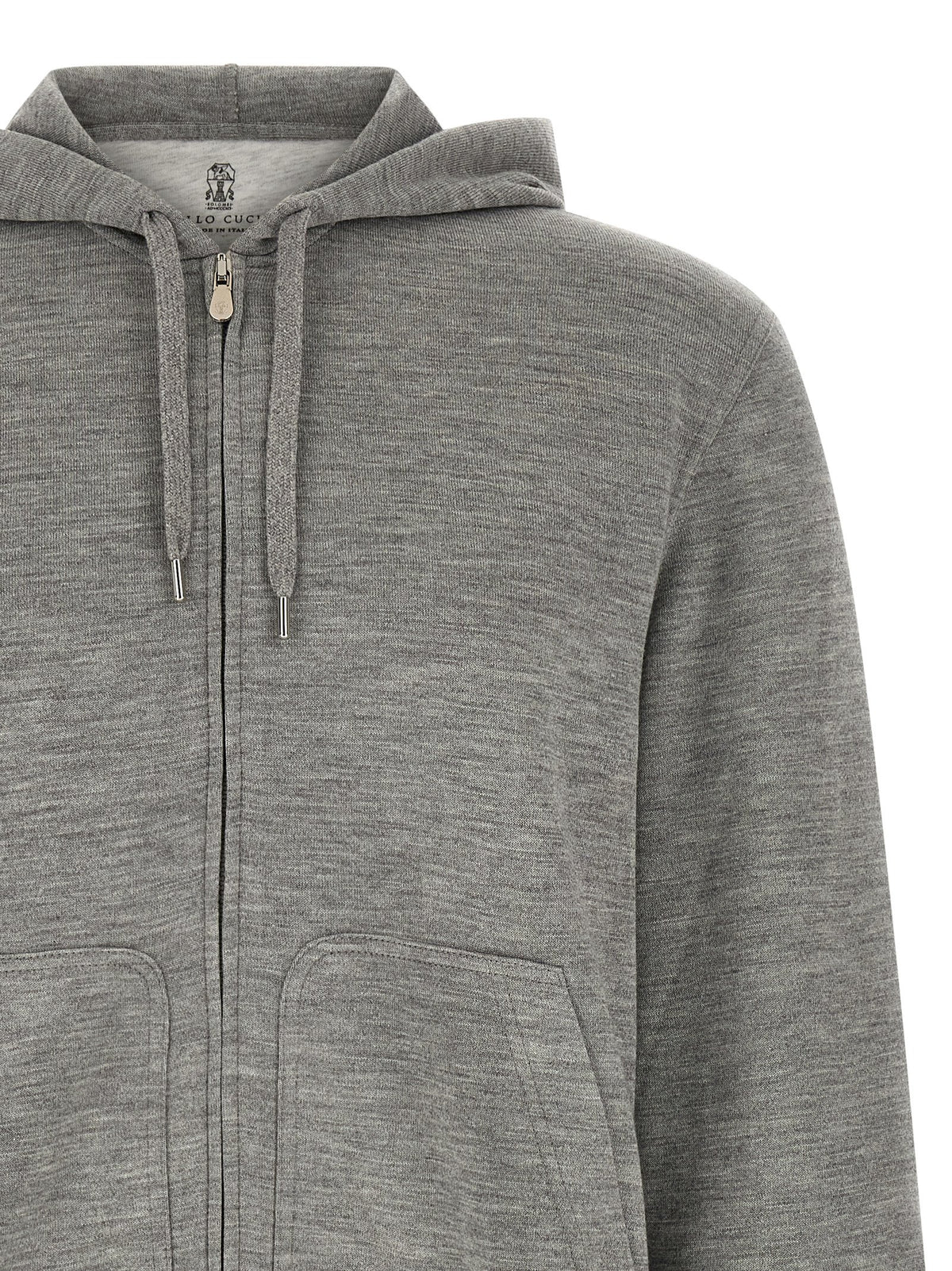 Brunello Cucinelli Gray Cashmere Men's Sweatshirt