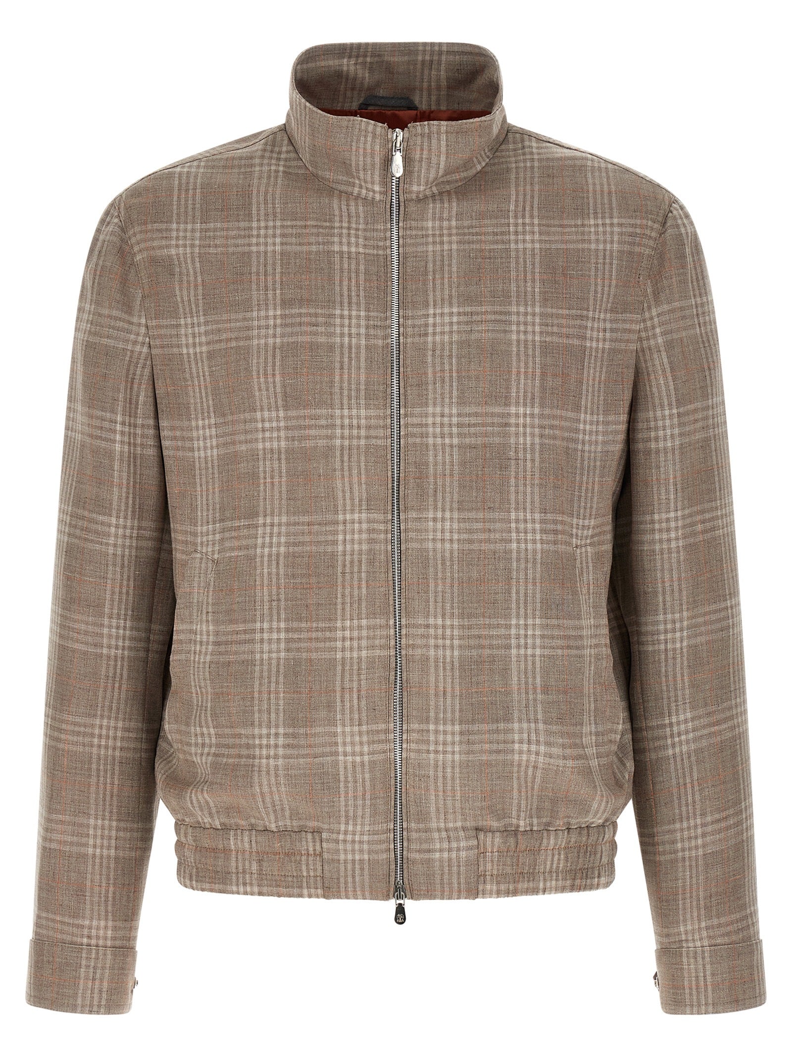 Brunello Cucinelli Brown Wool Full-Length Men's Jacket