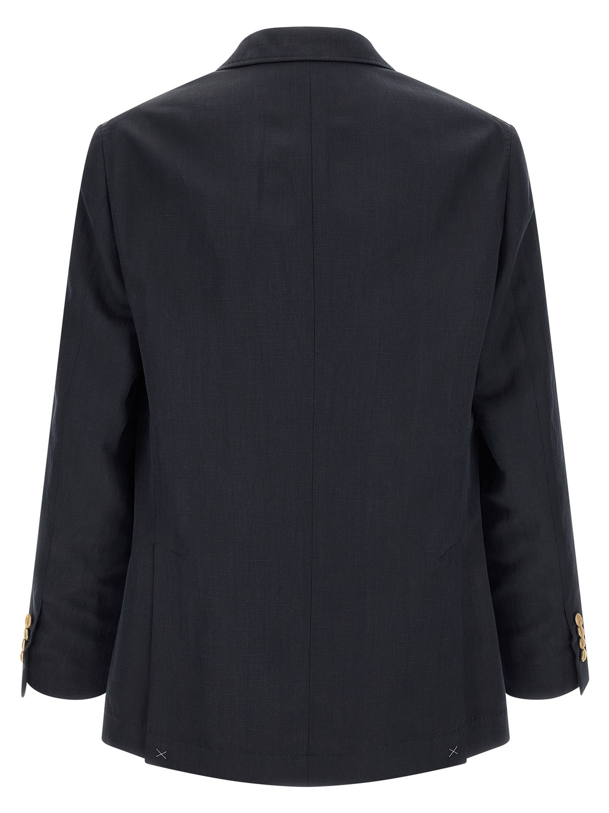 Brunello Cucinelli Blue Silk Men's Blazer