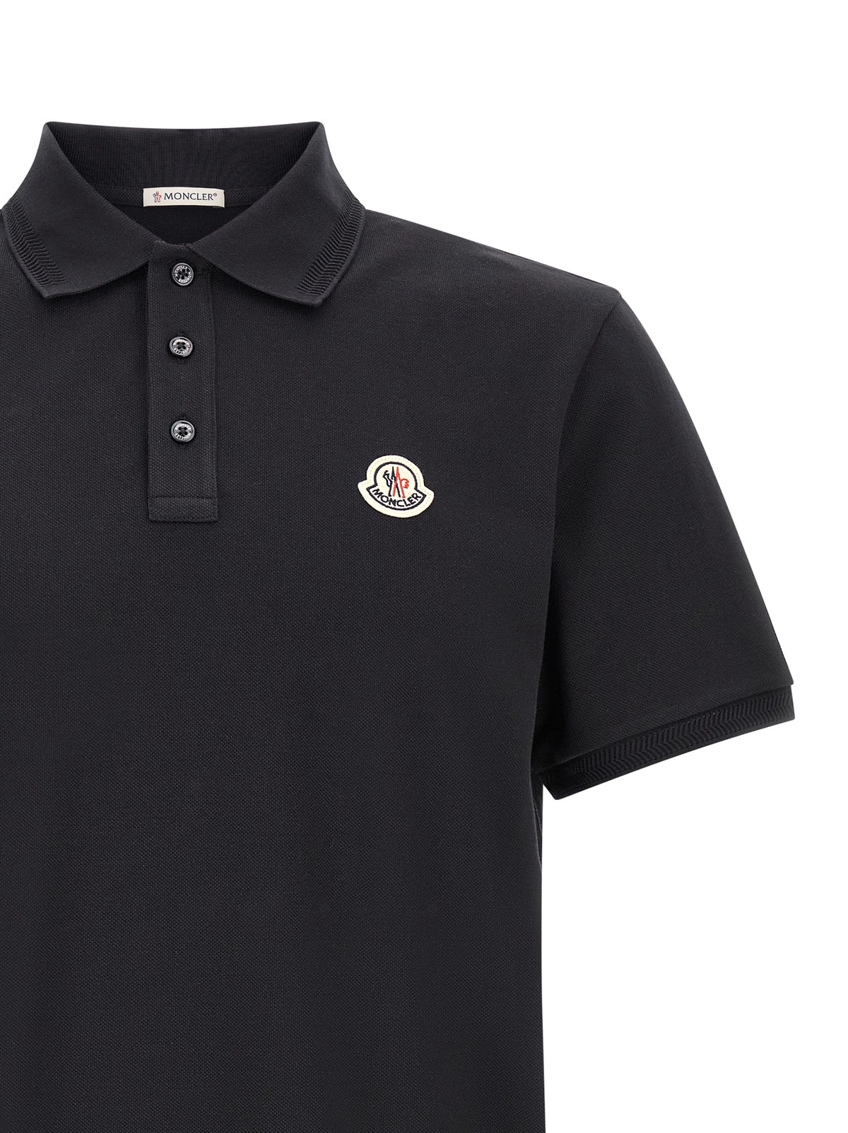 Moncler Blue Cotton Polo Men's Shirt
