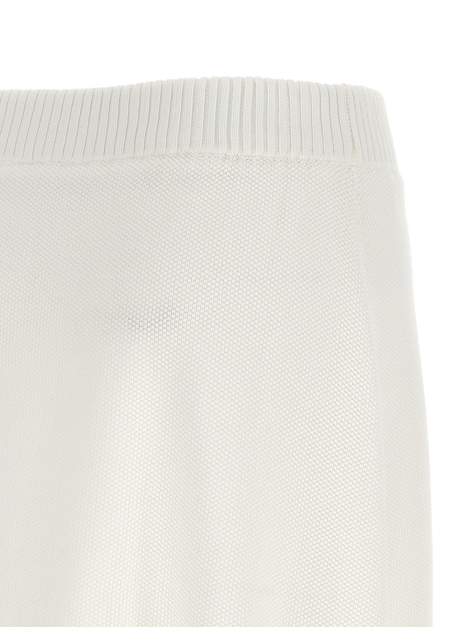 Brunello Cucinelli White Cotton Long Women's Skirt