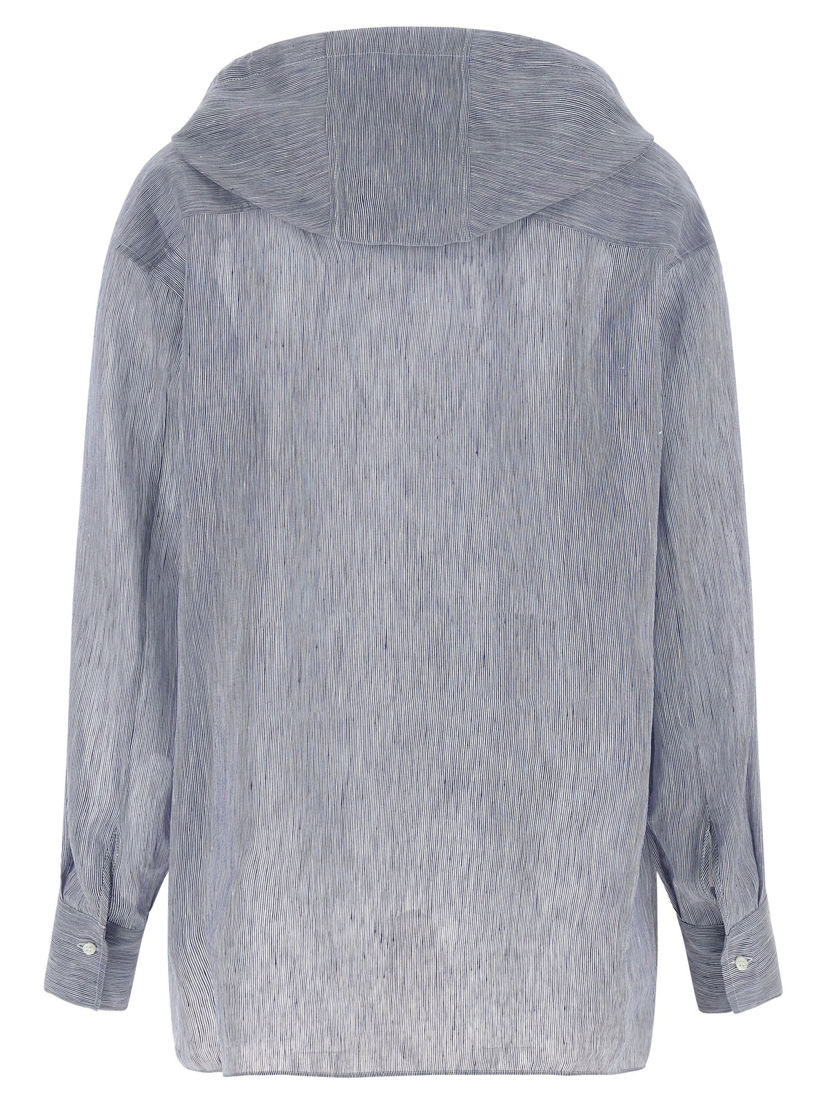 Brunello Cucinelli Blue Linen Women's Blouse