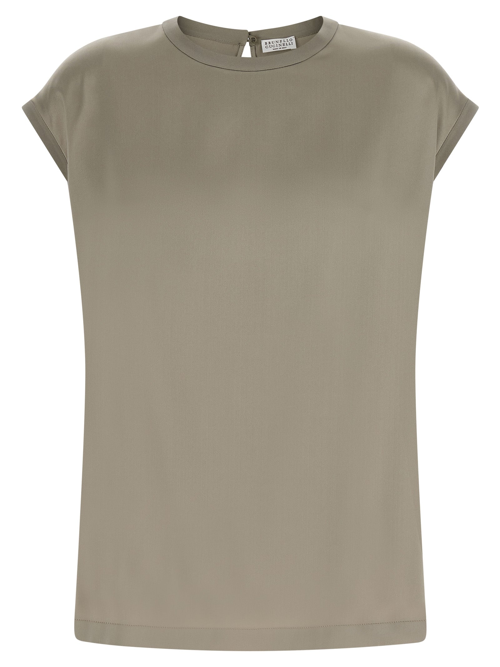 Brunello Cucinelli Bicolor Silk Women's Blouse