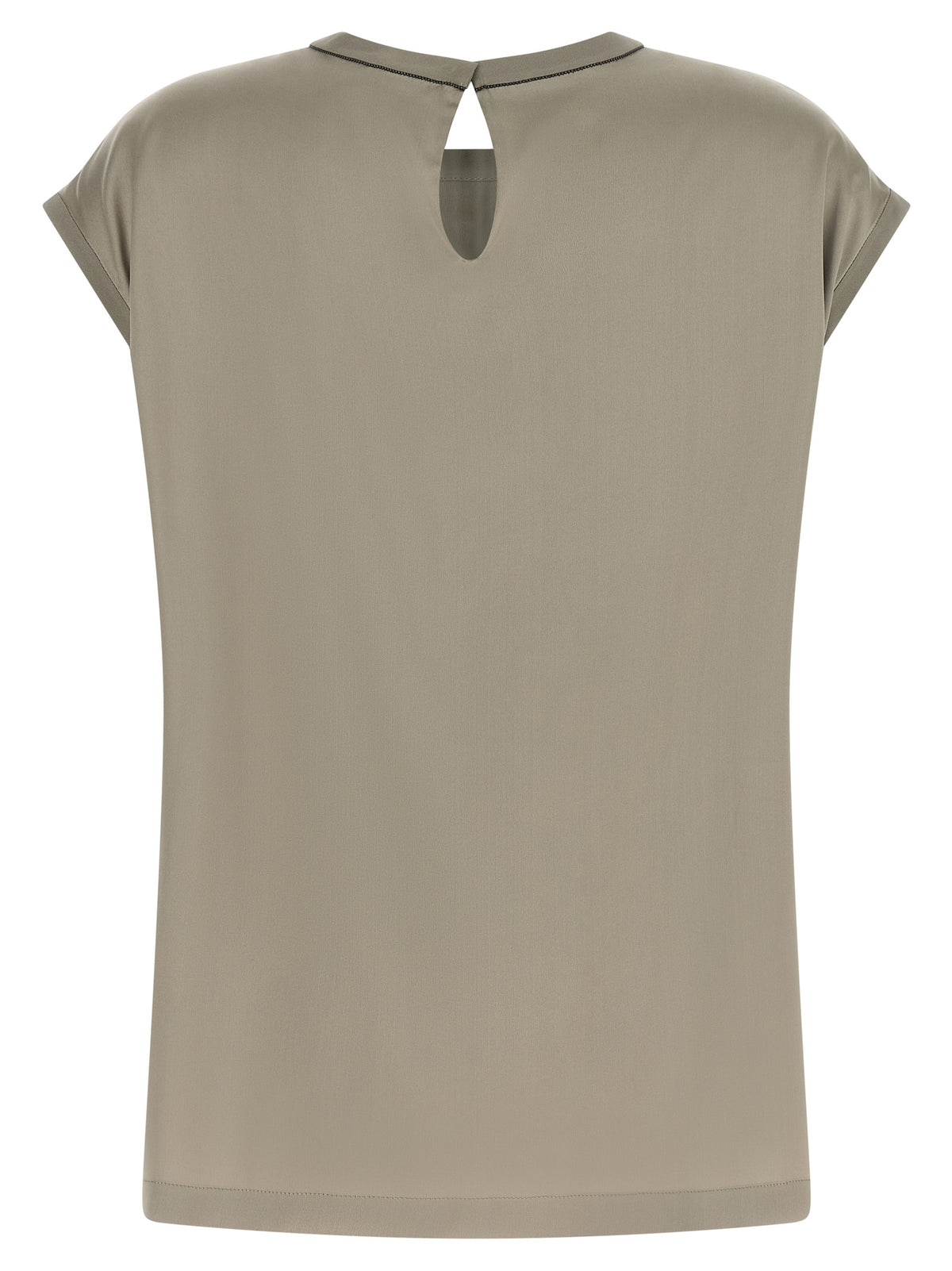 Brunello Cucinelli Bicolor Silk Women's Blouse