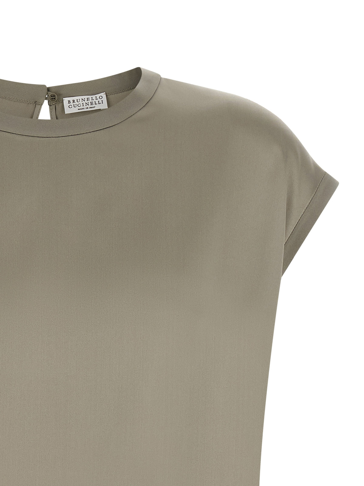 Brunello Cucinelli Bicolor Silk Women's Blouse