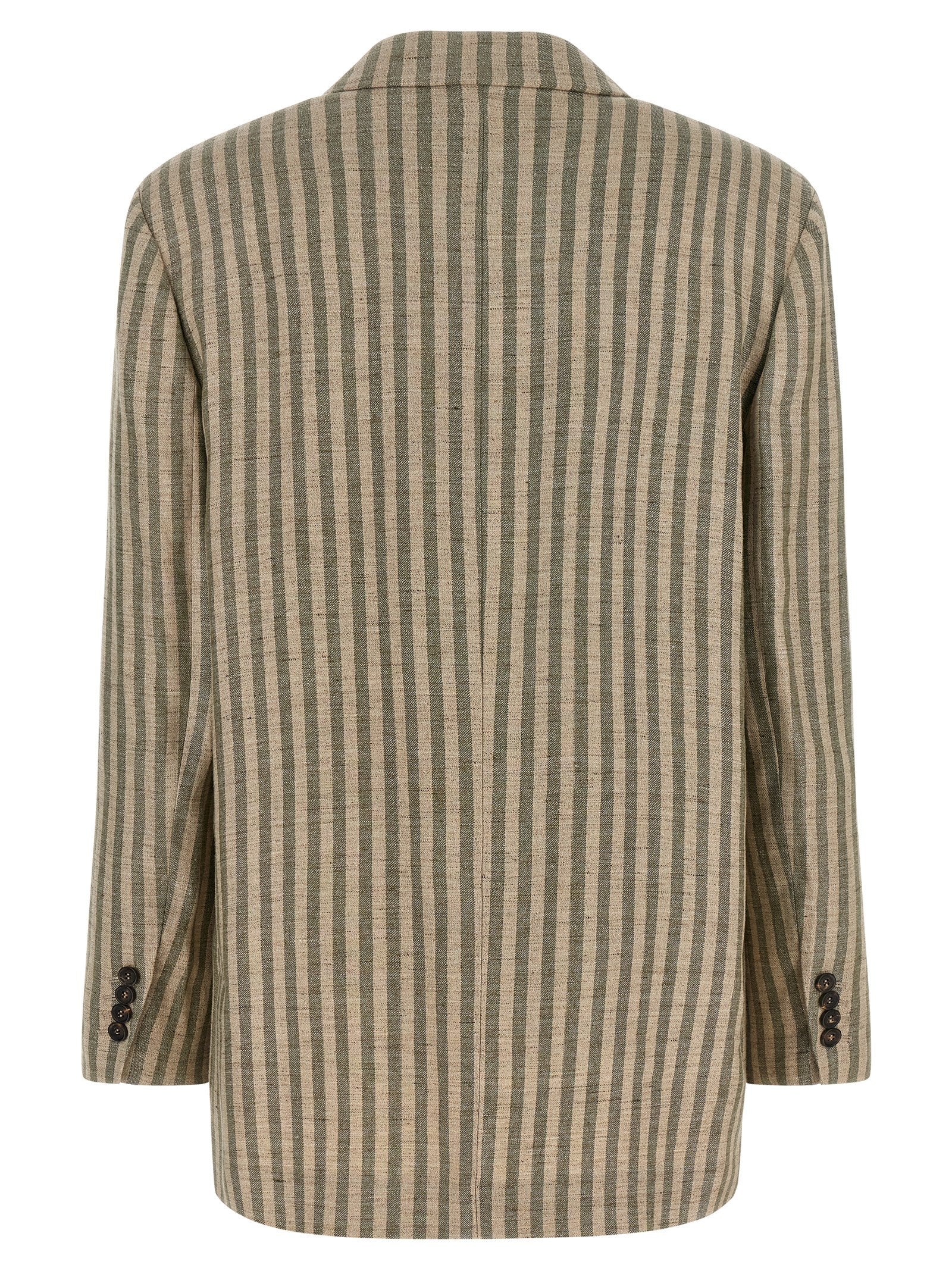 Brunello Cucinelli Bicolor Linen Women's Blazer