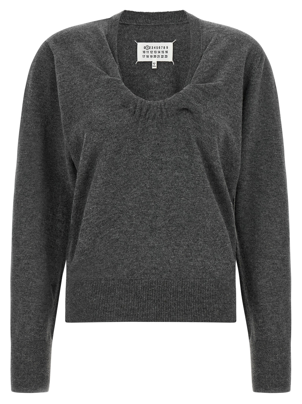 Maison Margiela Gray Virgin Wool Women's Cardigan
