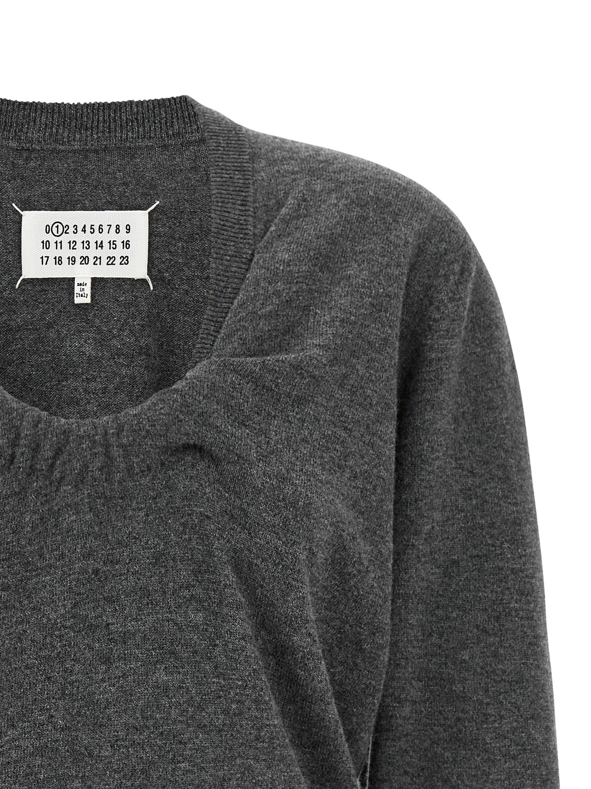 Maison Margiela Gray Virgin Wool Women's Cardigan