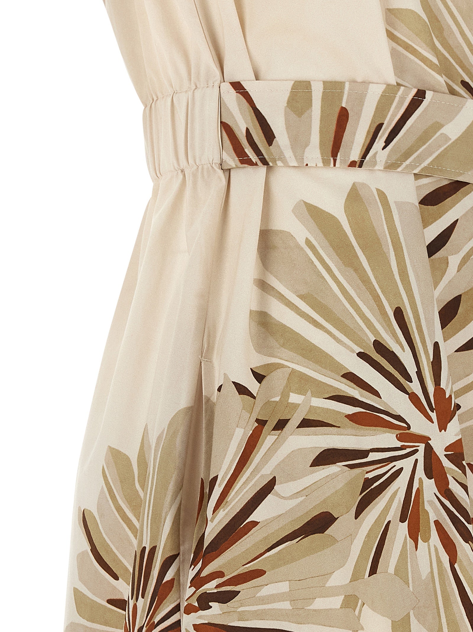 Brunello Cucinelli Beige Cotton Midi Women's Dress