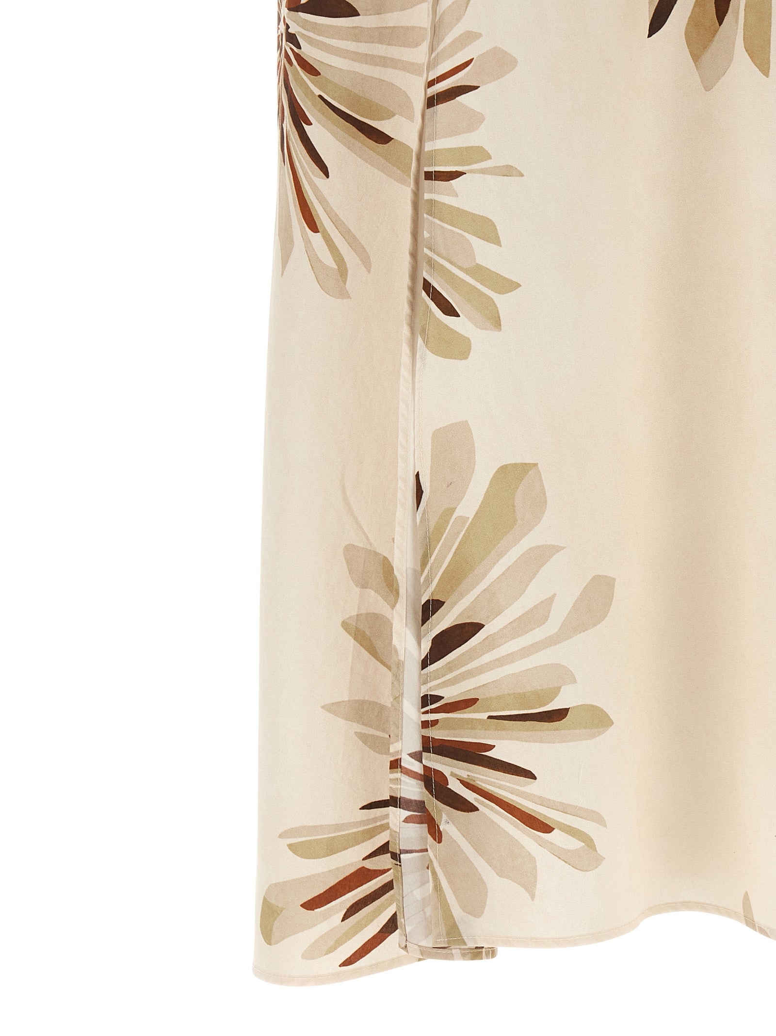 Brunello Cucinelli Beige Cotton Midi Women's Dress