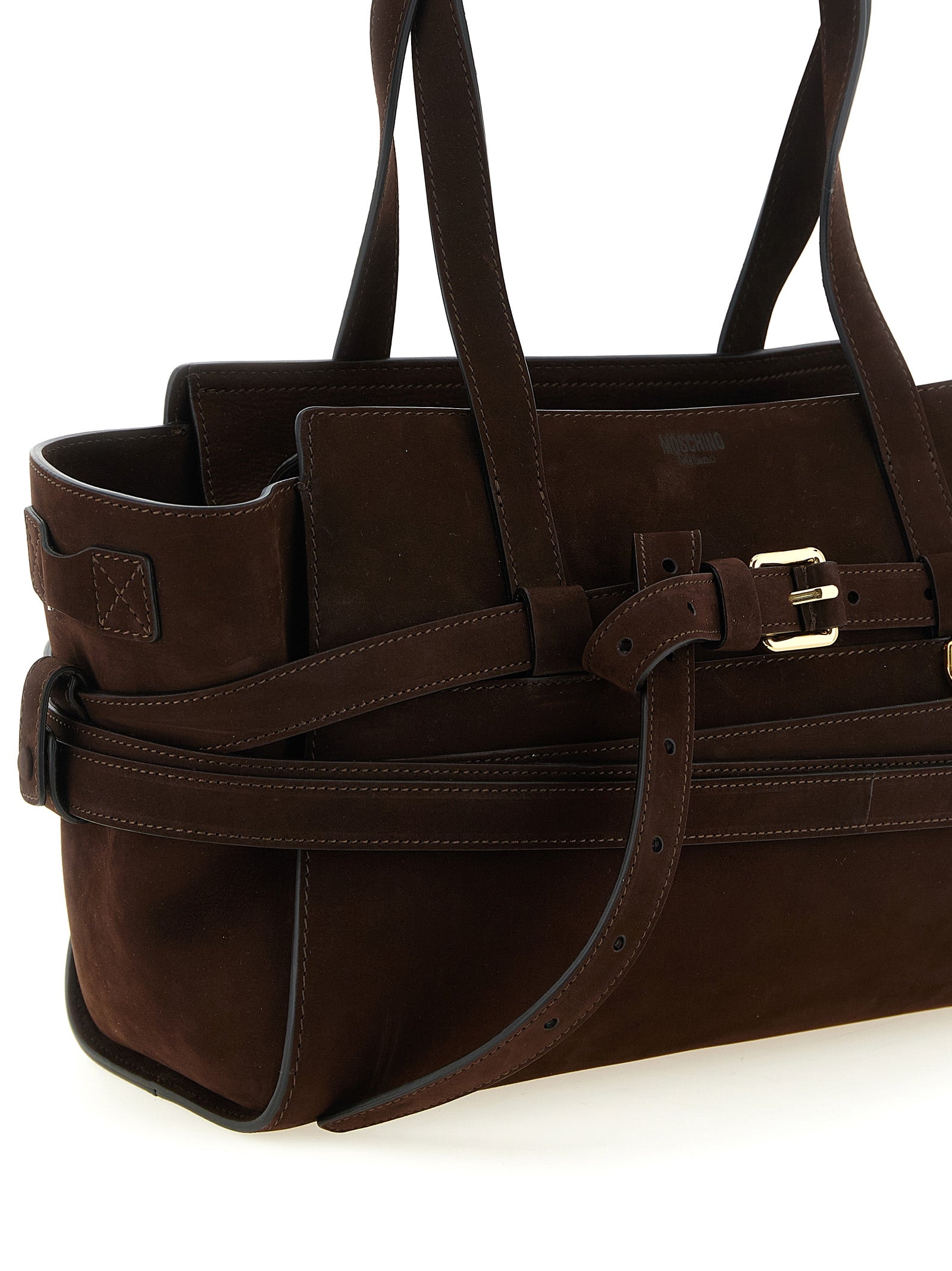 Moschino Brown Calfskin Women's Handbag
