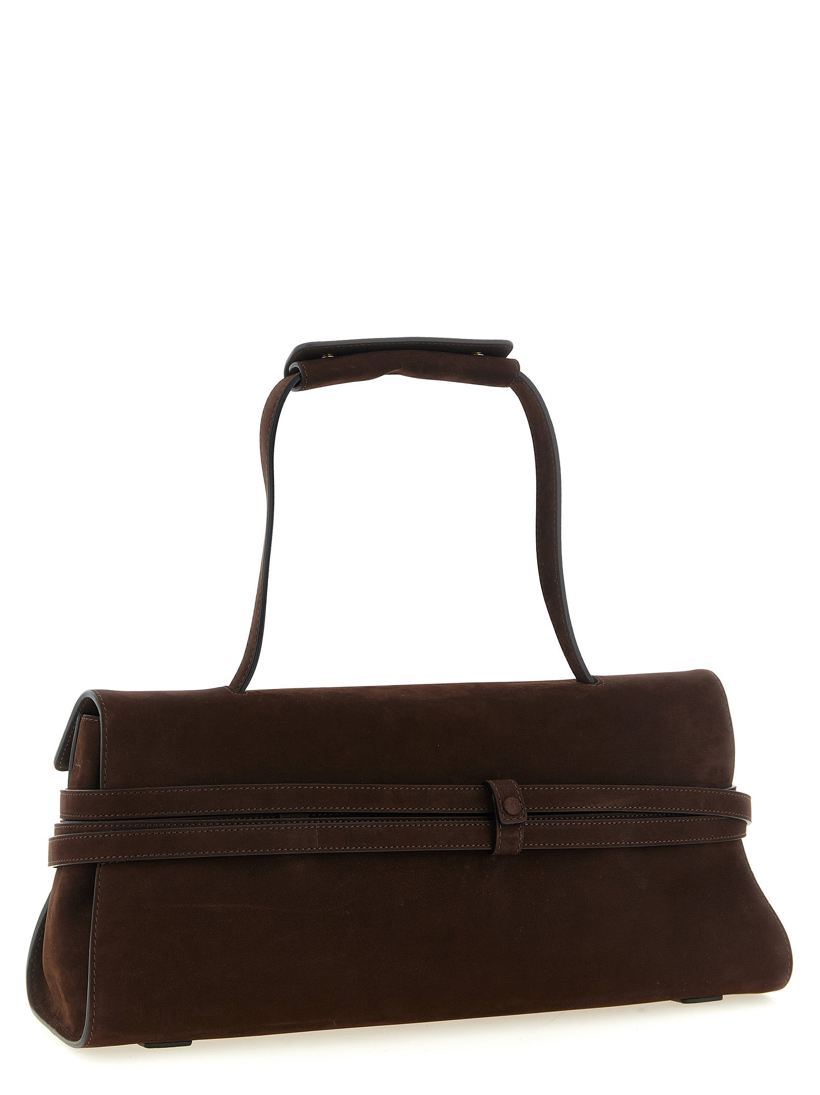 Moschino Brown Calfskin Shoulder Women's Bag