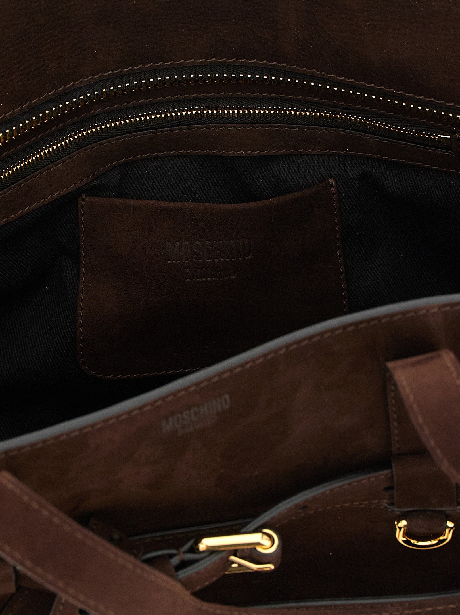 Moschino Brown Calfskin Women's Handbag