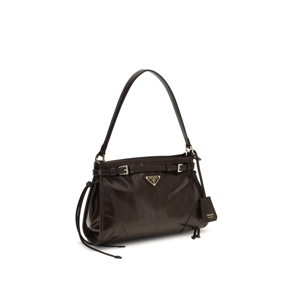 Prada Brown Calf Leather Bos Taurus Women's Handbag