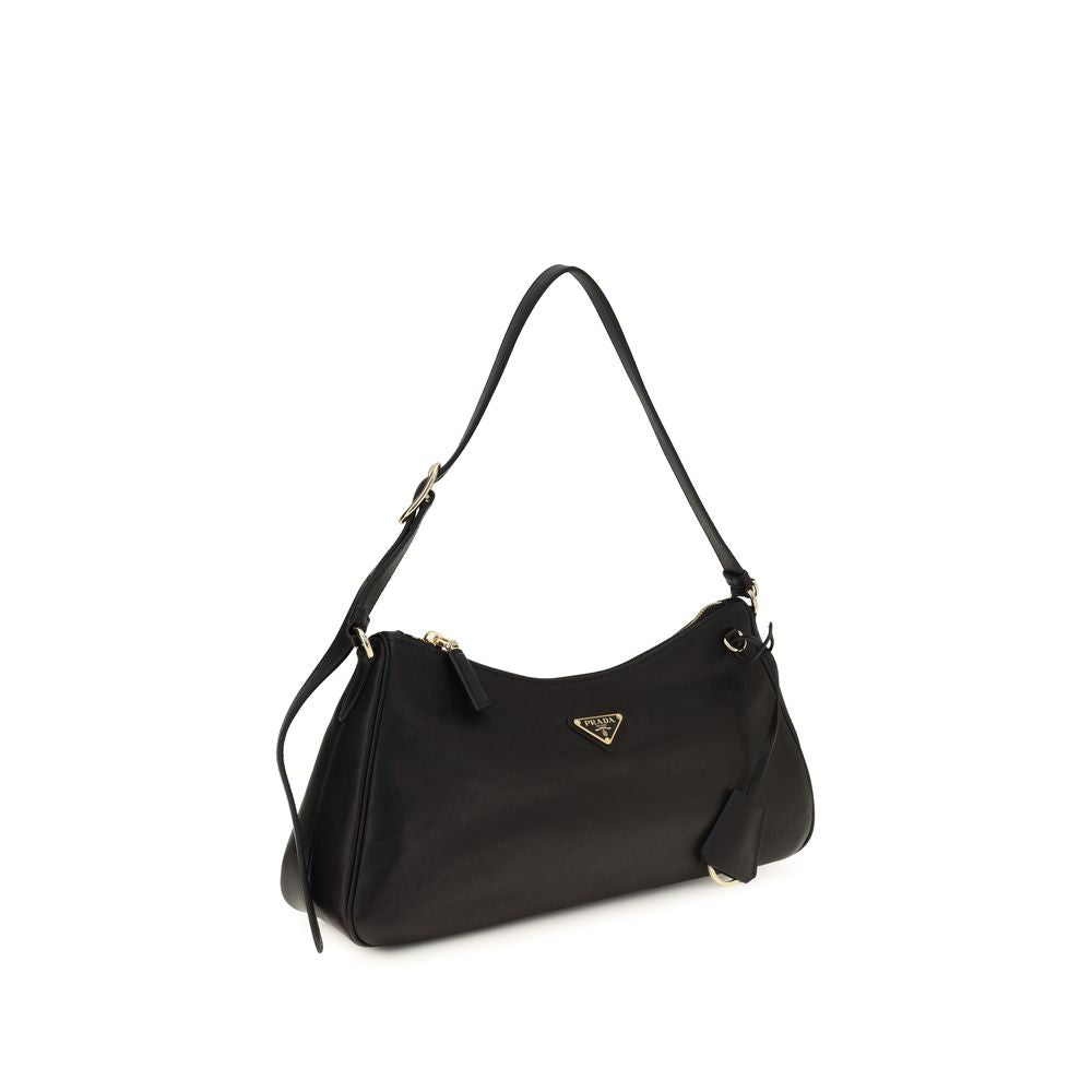 Prada Black Calf Leather Bos Taurus Shoulder Women's Bag