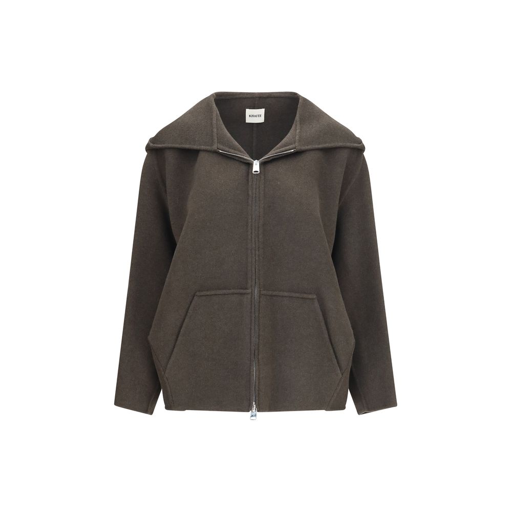 Khaite Bicolor Wool Oves Aries Full-Length Women's Jacket