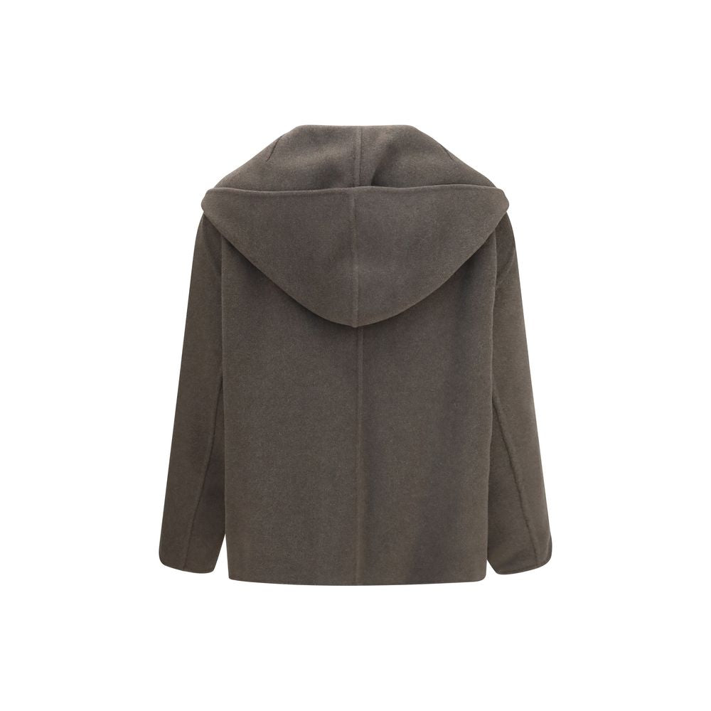 Khaite Bicolor Wool Oves Aries Full-Length Women's Jacket