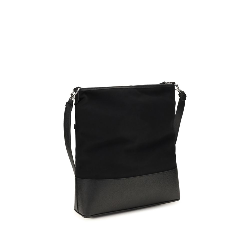 Maison Margiela Black Calf Leather Bos Taurus Shoulder Men's Bag