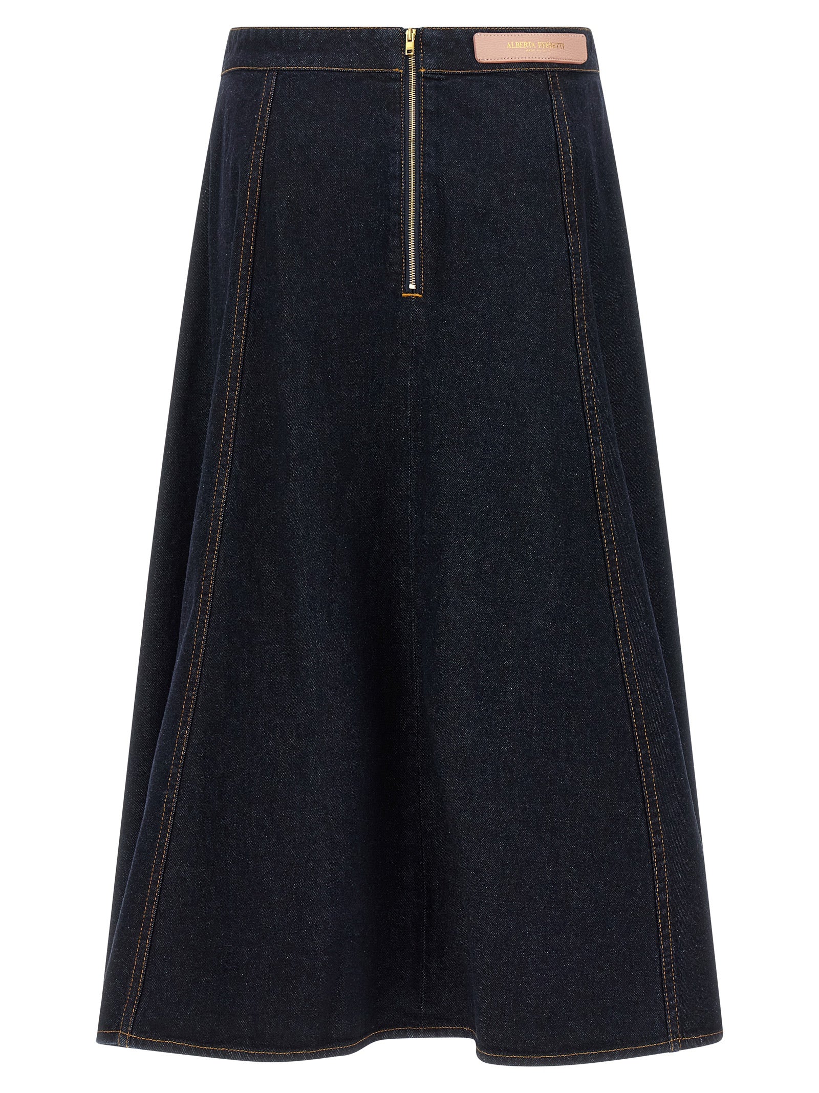 Alberta Ferretti Blue Cotton Mini Women's Skirt