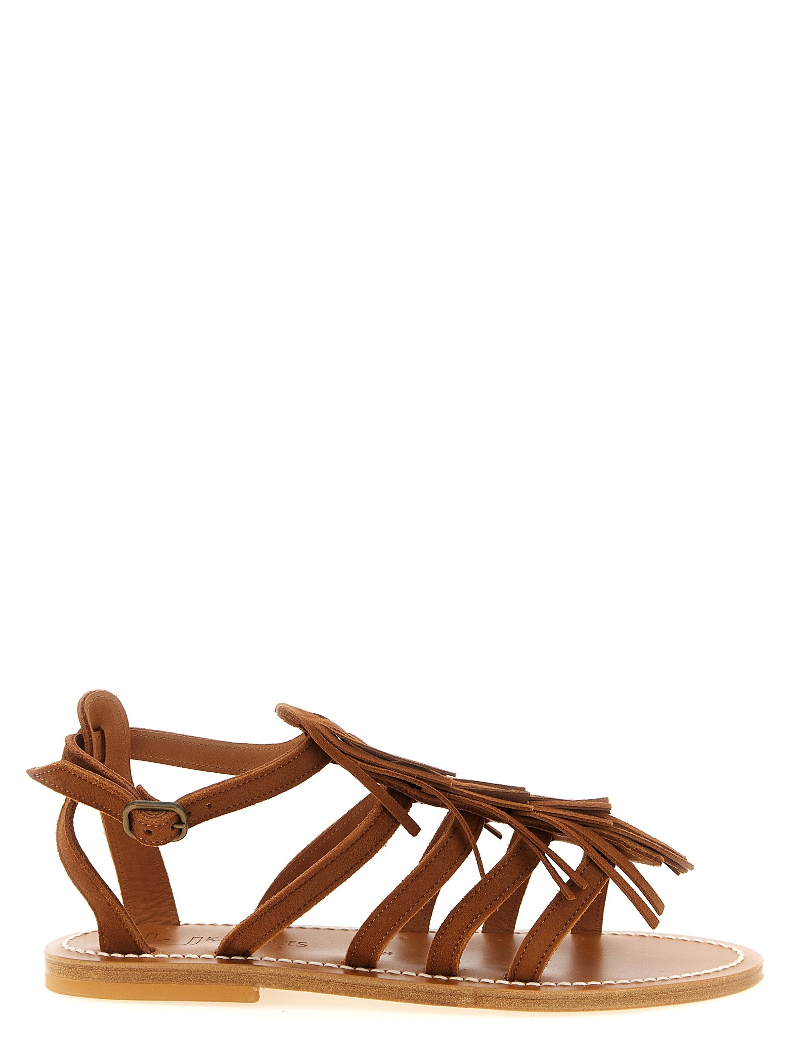 K.JACQUES SAINT TROPEZ Brown Goatskin Flat Women's Sandals